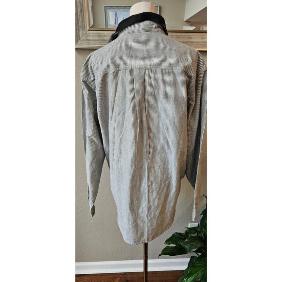 NWT VTG Casey & Max Emb Gingham Patchwork Vest and Shirt Set Women Large Black - Picture 9 of 11